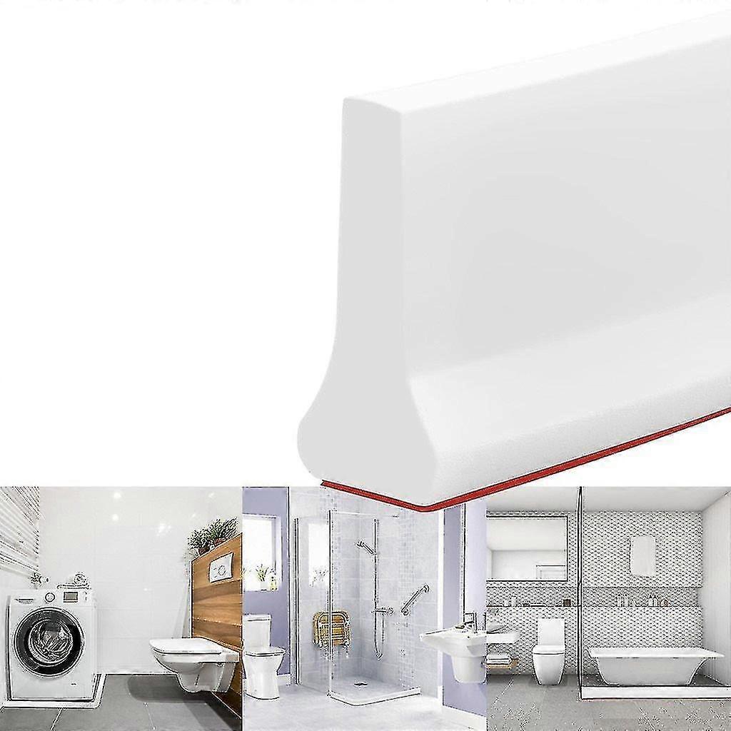 Collapsible Shower Threshold Rubber Stopper, Water Dam Barrier