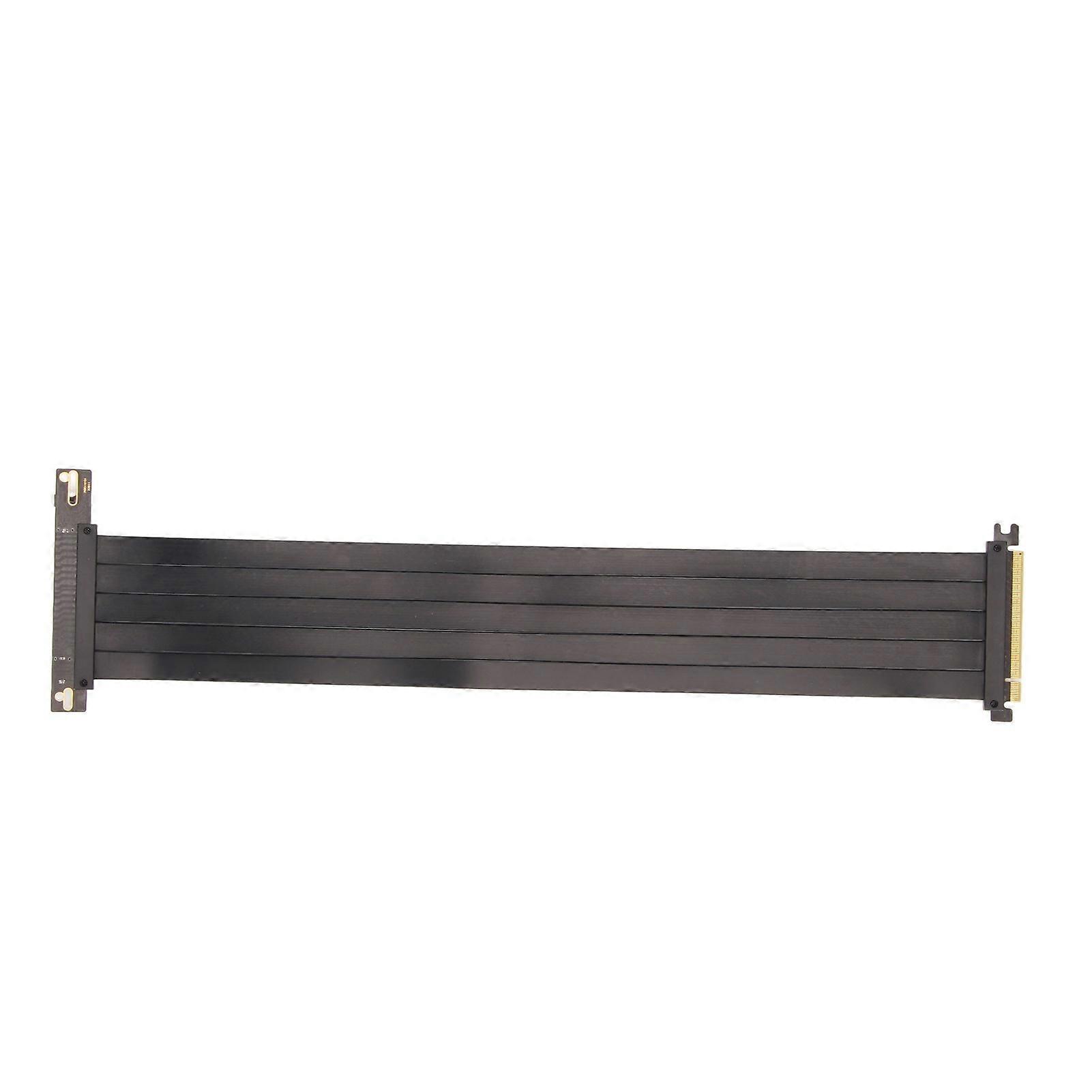 PCIE 4.0 X16 Extreme Flexible 180 Degree High Speed GPU Extension Card Riser Cable for RX6900XT RX6800XT RTX3090ti Black 40cm/15.75in YEMMA