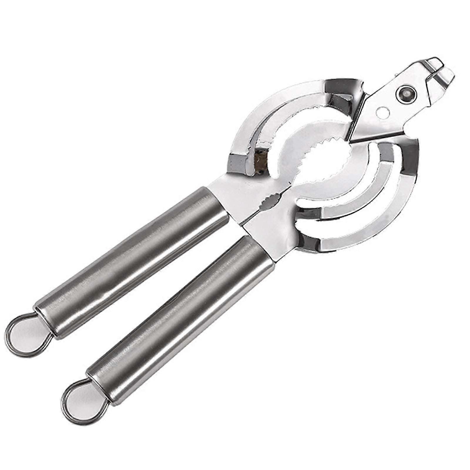 Multi-purpose Can Opener Ergonomic Grip Quantity Professional Lid Opener Easy-to-use Multifunction Can Opener 304 Stainless Steel For Weak Hands Child