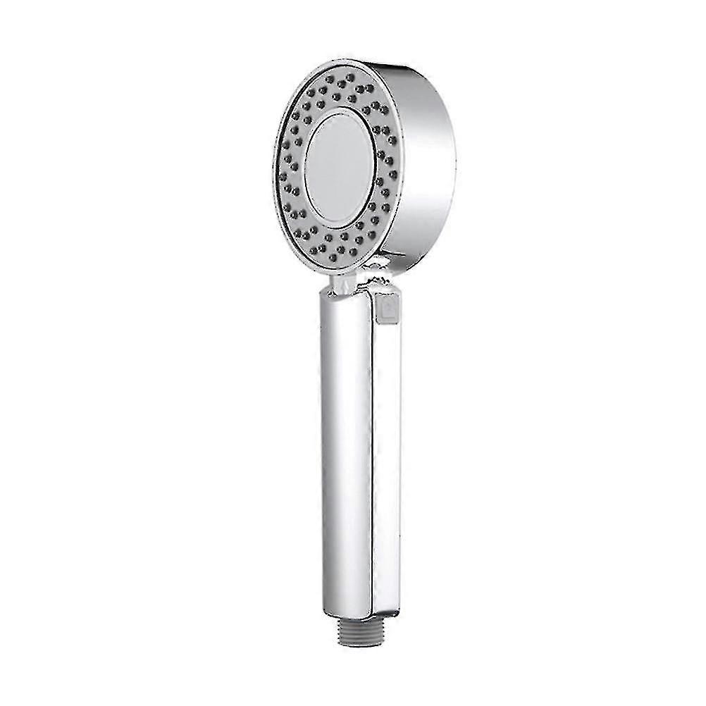 1pc Double Spray Plating Hand Shower Spray Shower Head For Bathroom (silver)