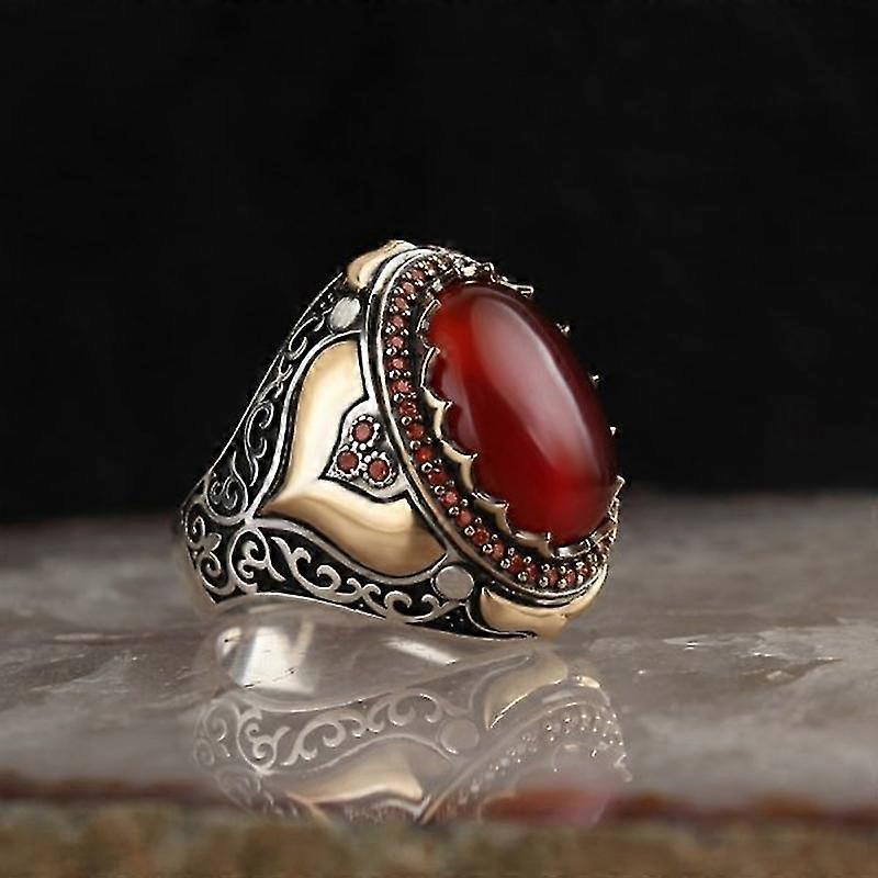 Retro Personality Winding Agate Stone Ring Simple Accessories
