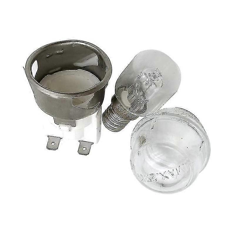 2Set E14 High Temperature Resistance 300 Celsius 250V 25W Oven Lamp,Oven Lamp Holder,Oven Lighting Ceramic Lamp Head
