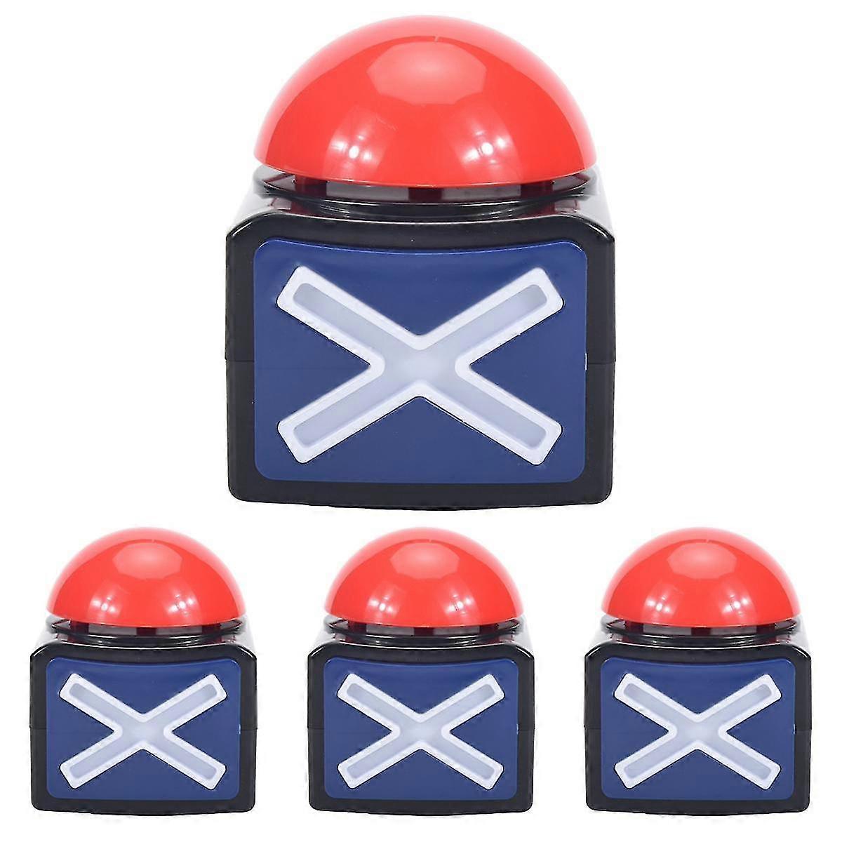 4pcs Game Answer Buzzer,game Buzzer Alarm Sound Play Button With Light Trivia Quiz Got Talent Buzzer Game Toy For Kids