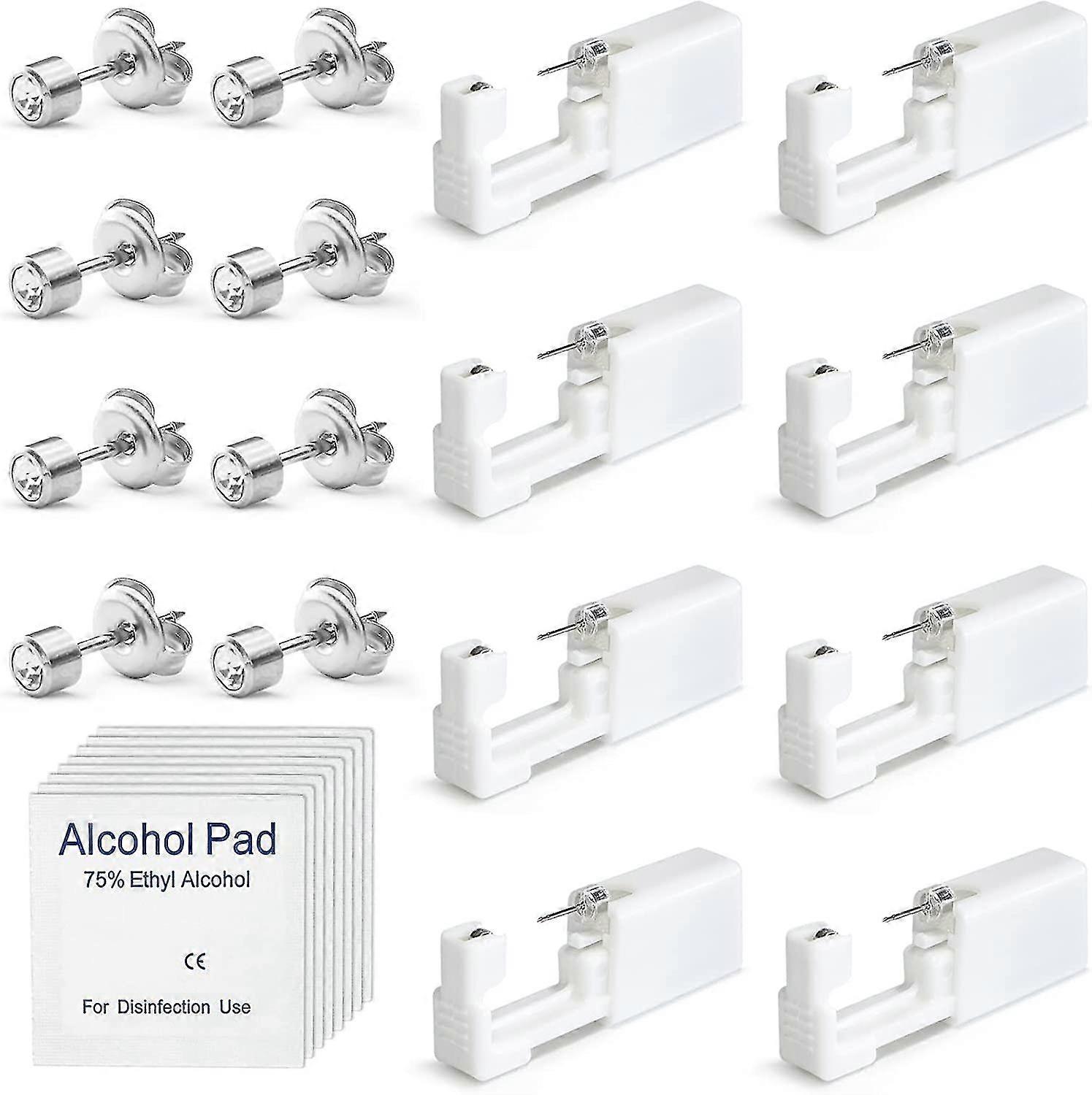 8 حزمة بندقية ثقب الأذن المتاح مع ترصيع الأذن غير مؤلم وآمن ثقب الأذن كيت هدية Y