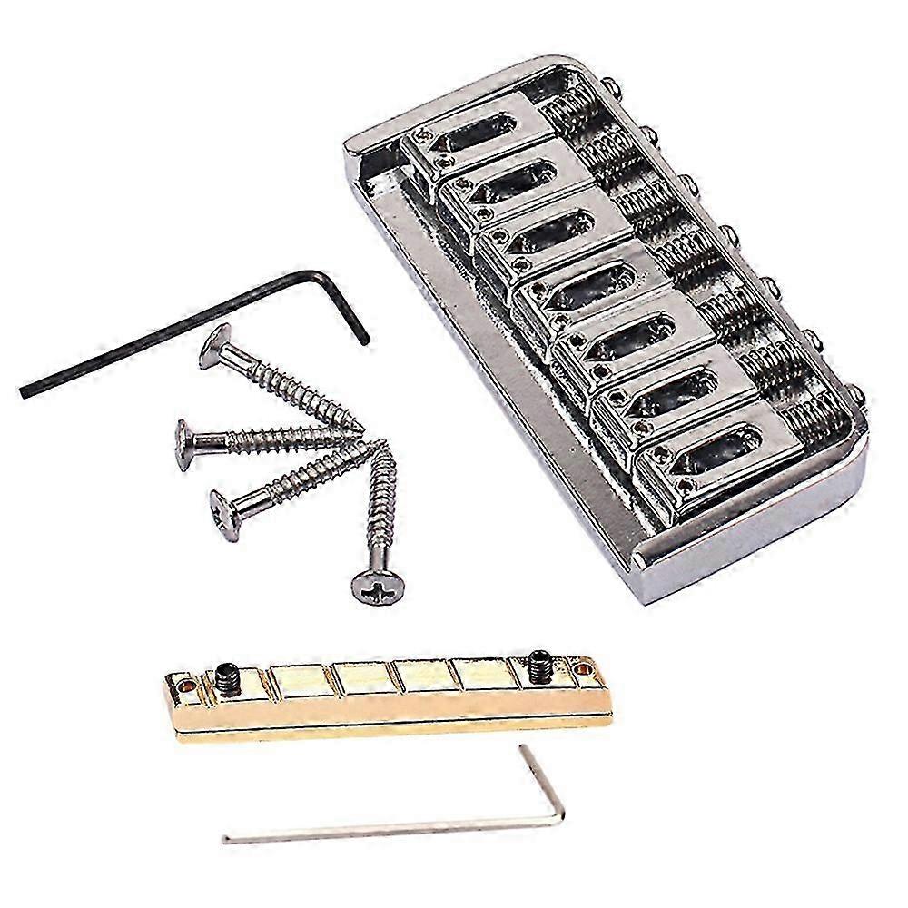 7-strängad gitarr stall fasta sadelnyckelskruvar med mässingsbryggkudde för elgitarr Acce