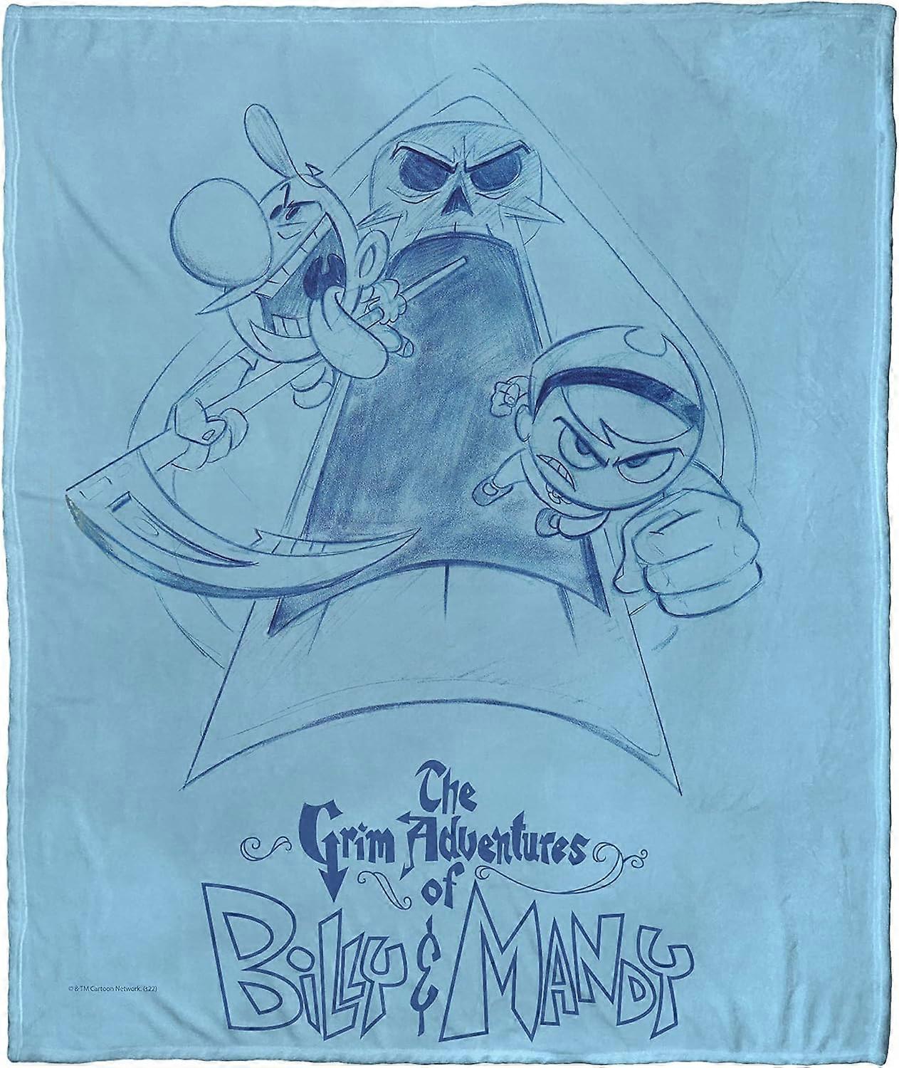 Cartoon Network - Billy e Mandy Silk Touch Throw Cobertor, Amigos com a Morte
