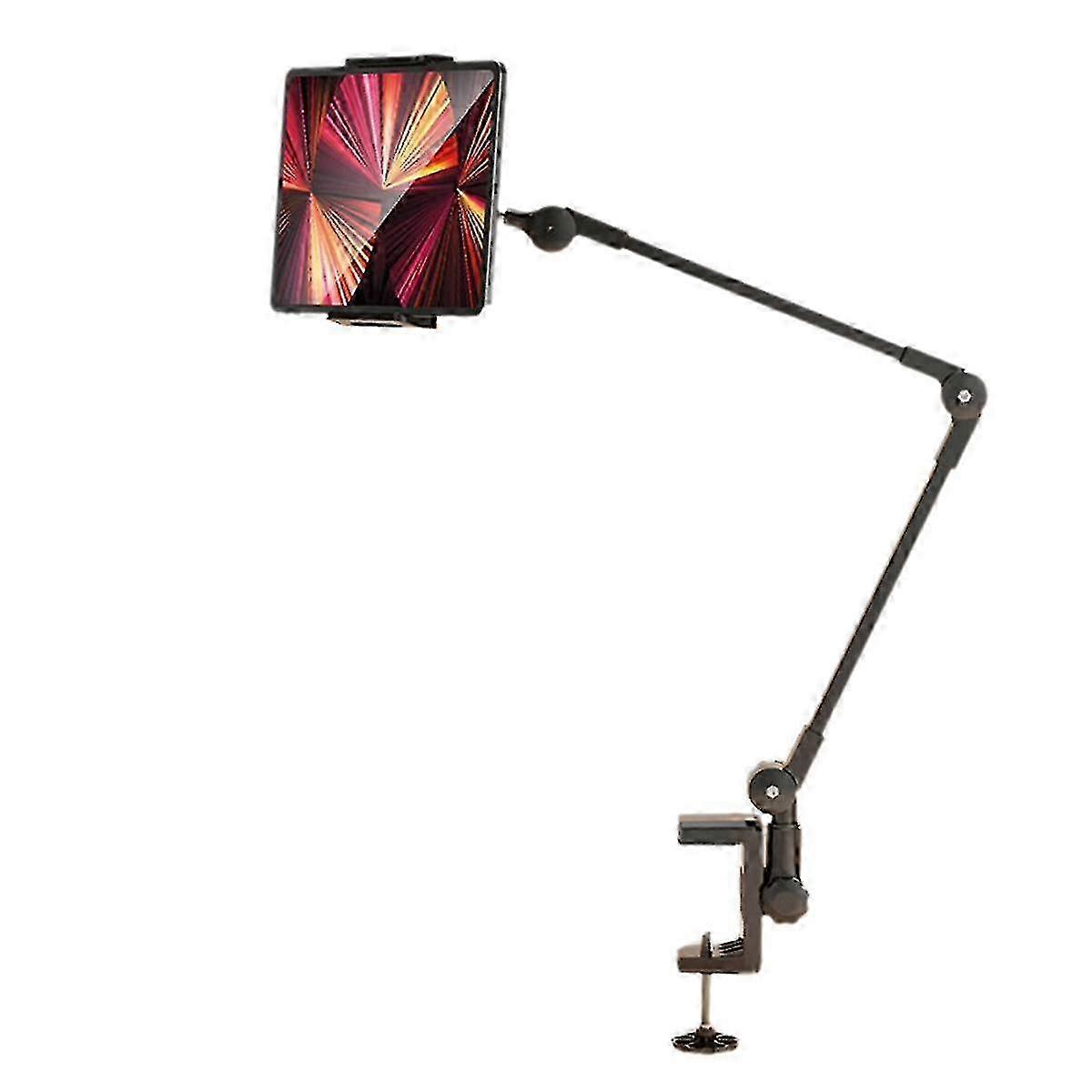 Lazy Person Bracket Tablet Holder Desk Stand Adjustable Foldable Arm Tablet Bracket Black