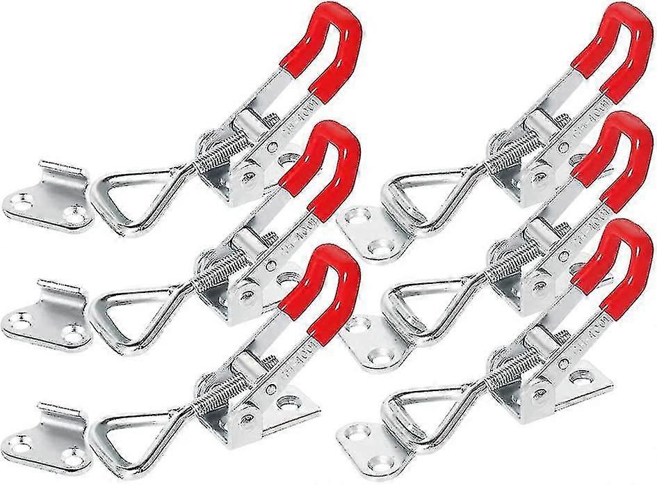 6 Pcs Trailer Latch Joiner's Toggle Latch Toggle Latch Toggle Clamp Toggle Clamp Metal Adjustable Toggle Latch Gh-4001 Holding Capacity 150 Kg, 330 Lb