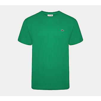Men's Lacoste Crew Neck Pima TH2038 00 QMN Cotton Jersey T-shirt Green-S