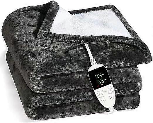 Extra Large Heated Electric Blanket, Ultra Soft Luxurious Flannel Electric Blanket Machine Washable-Timer and 4 Different Heat Settings Bed Throws for