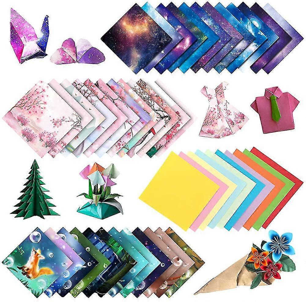 250 Pcs Color Origami Paper - Double Sided Color Paper Square Sheets, Double