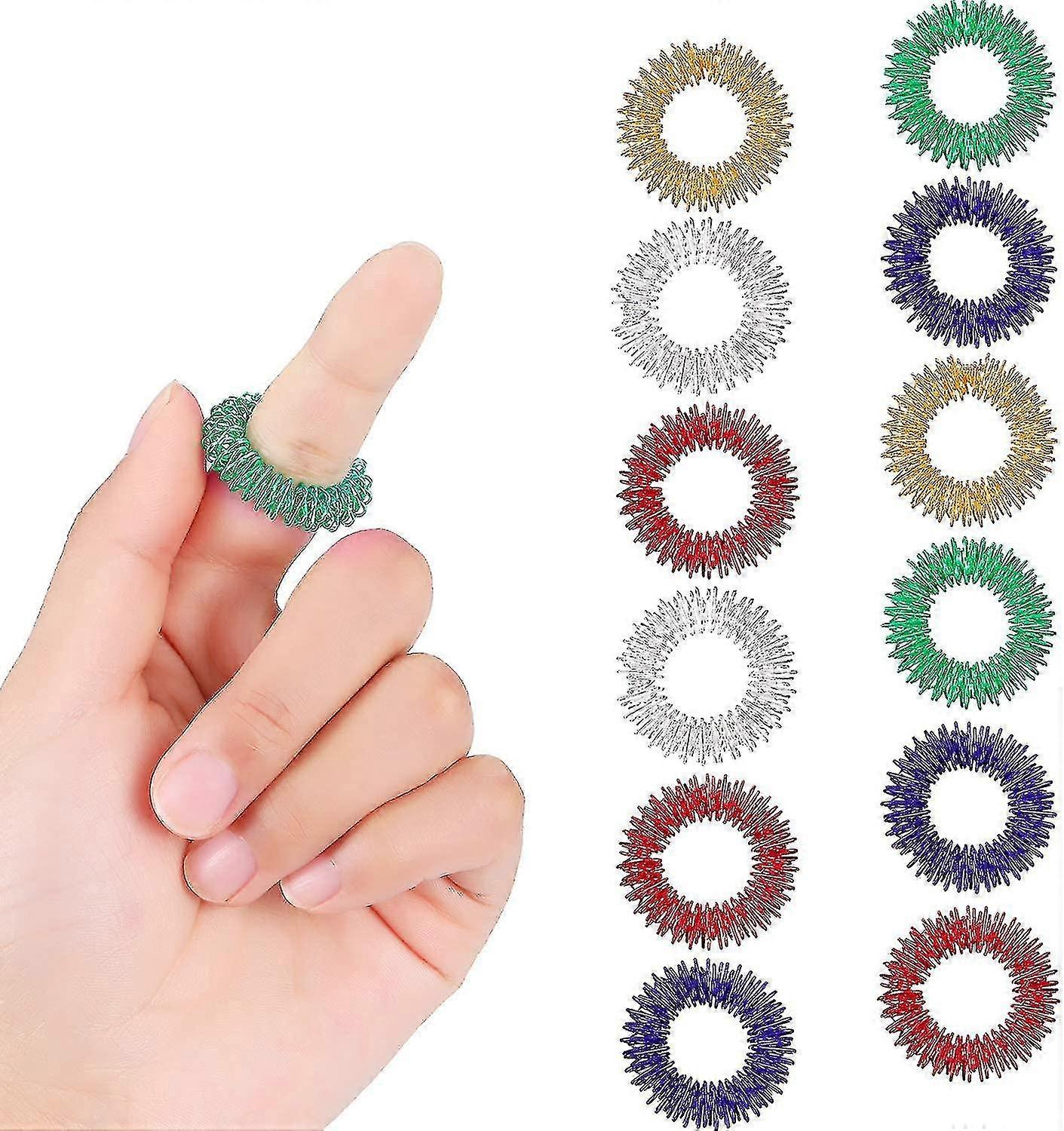 12Pcs δαχτυλίδι Shiatsu, δαχτυλίδι μασάζ δακτύλων δαχτυλίδι μασάζ, δάχτυλο μασάζ δαχτυλίδι
