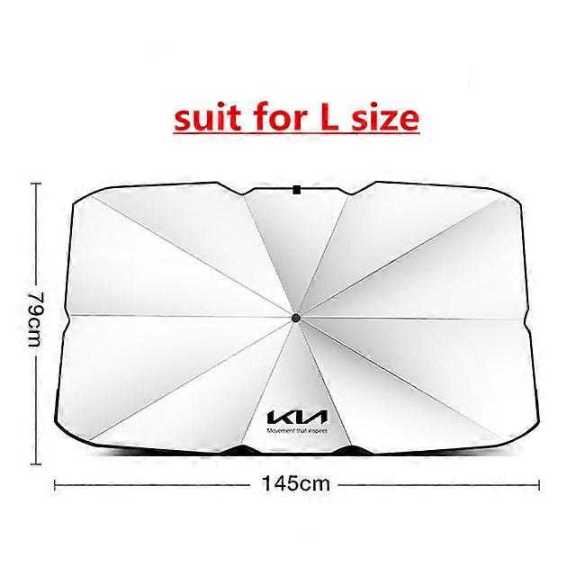 Car Windshield Sunshade Umbrella Type Sun Shade For Car Window Protection Parasol Heat Insulation Cloth For Kia Ev6 Soul Seltos - Sun Visors
