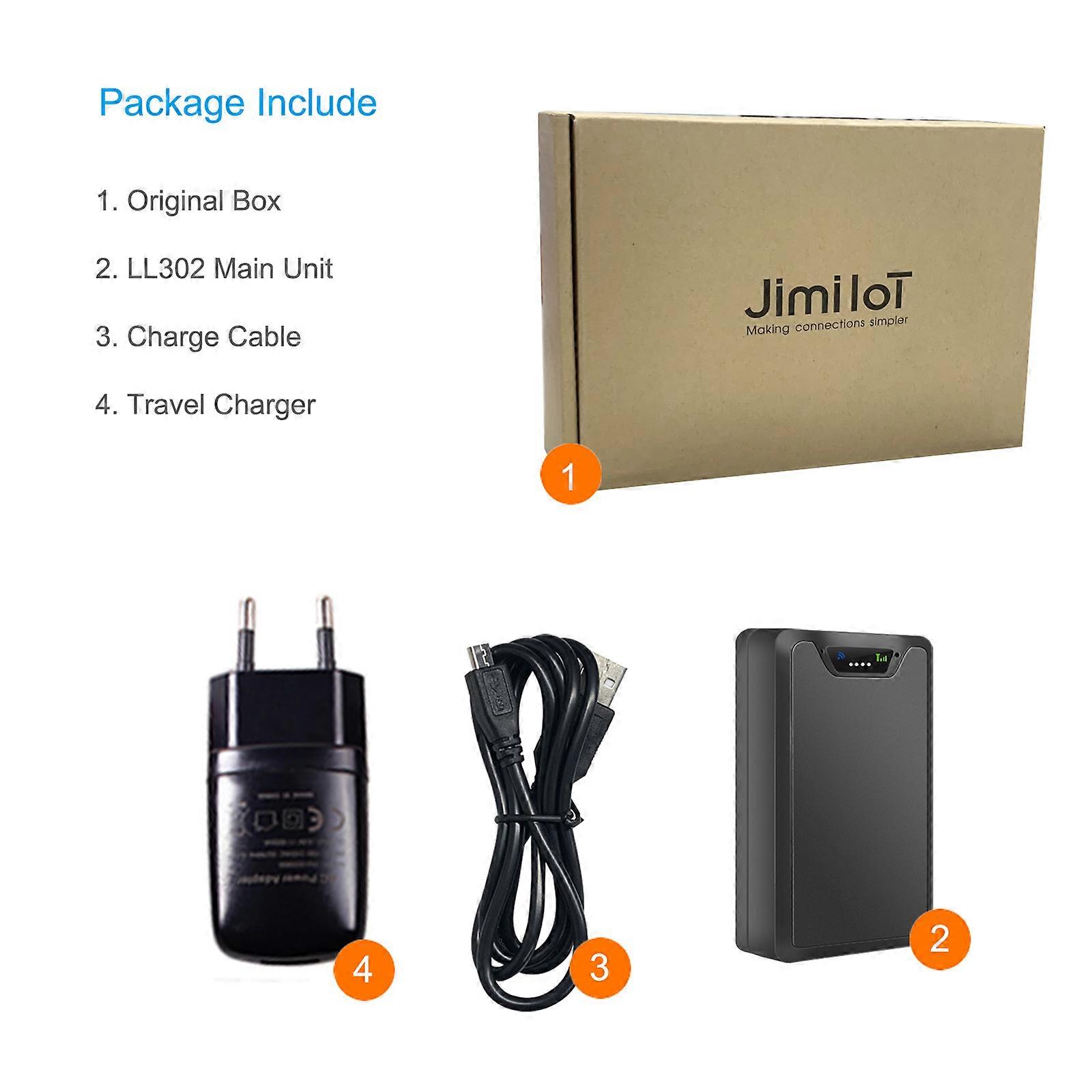 JIMIMAX LL302 Assets Tracker Car 6000mAH Battery 4G Sound Monitor LTE Magnetic GPS Tracking Device Temperature/Humidity Sensor