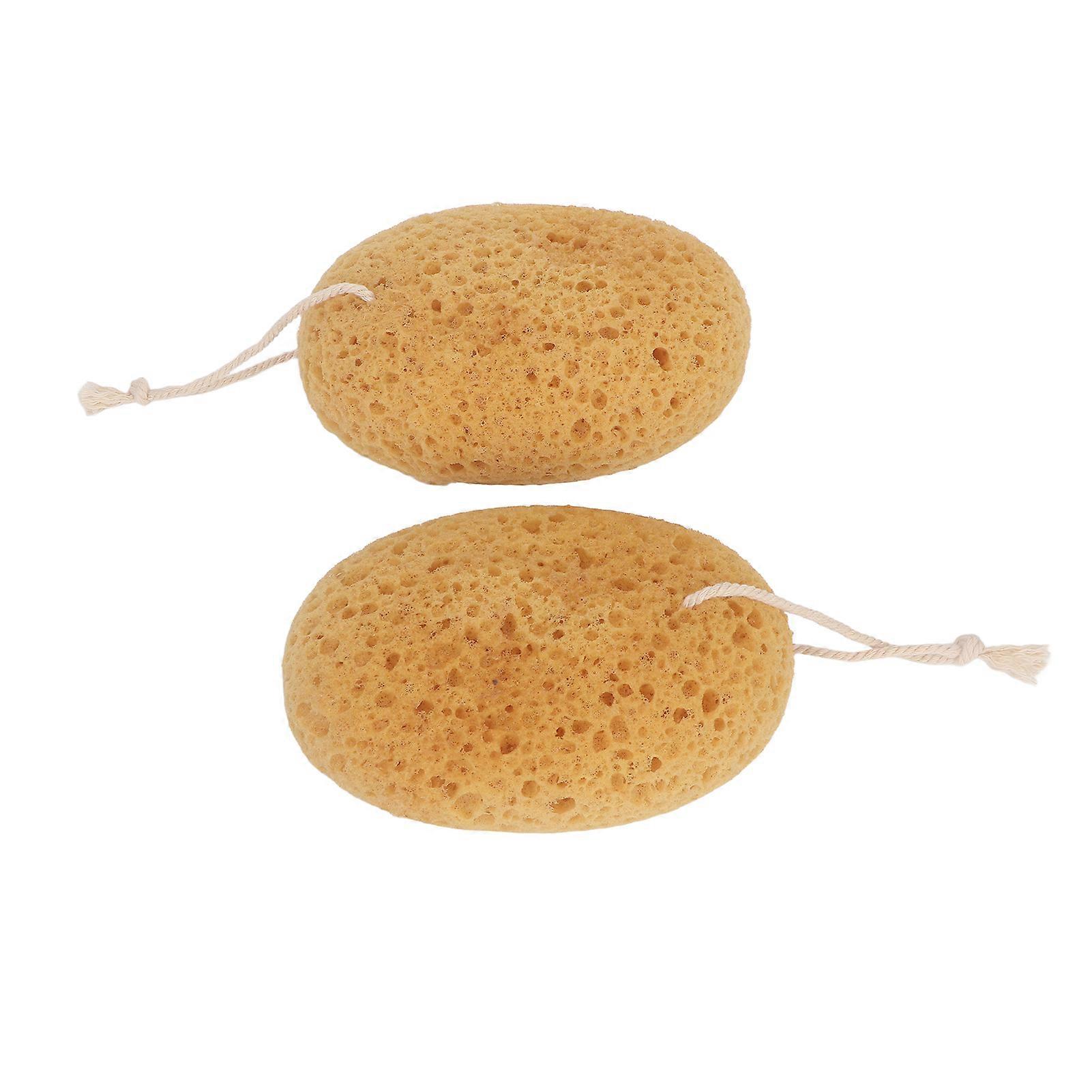 Body Scrubber Exfoliating Sponge 2pcs Soft Smooth Shower Bath Texture for Rough Skin