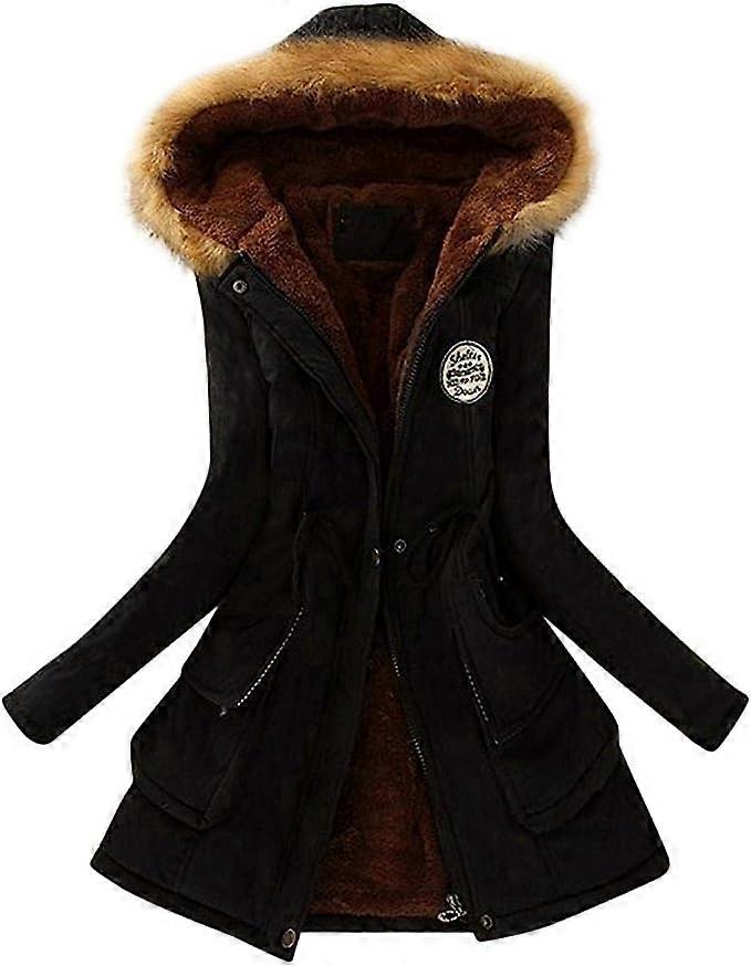 Winter Jacket Women's Long Hooded Coat with Plush Lining - Warm, Stylish, and Comfortable Outerwear