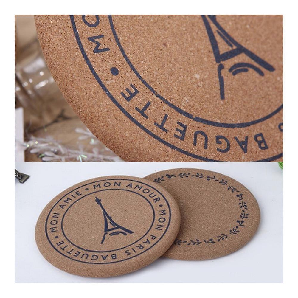 5pcs Soft Wood Cup Mat Coaster 10pcs small tower