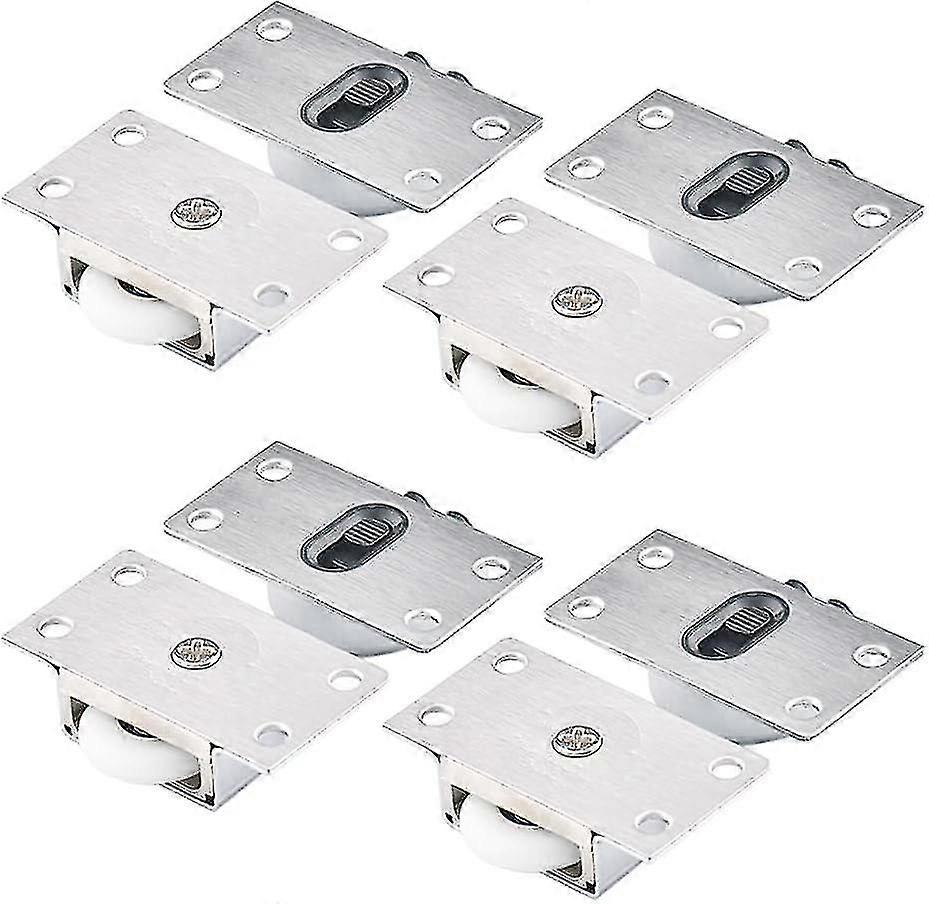 Wardrobe Roller Wheels - 4 Pairs | Sliding Door Cupboard Rollers | Window & Cupboard Door Roller