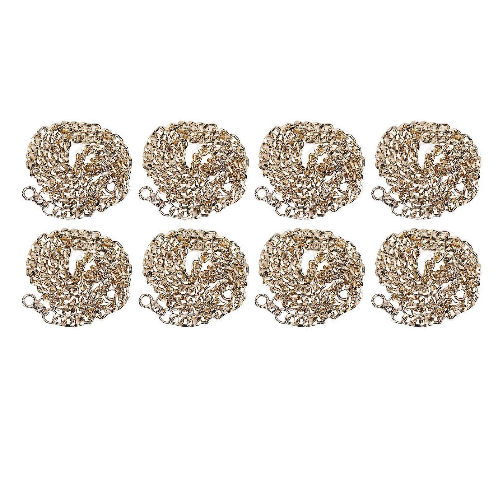 Gold Aluminum Curb Chain for Jewelry Making - 8Pcs, 1m, Rust Resistant