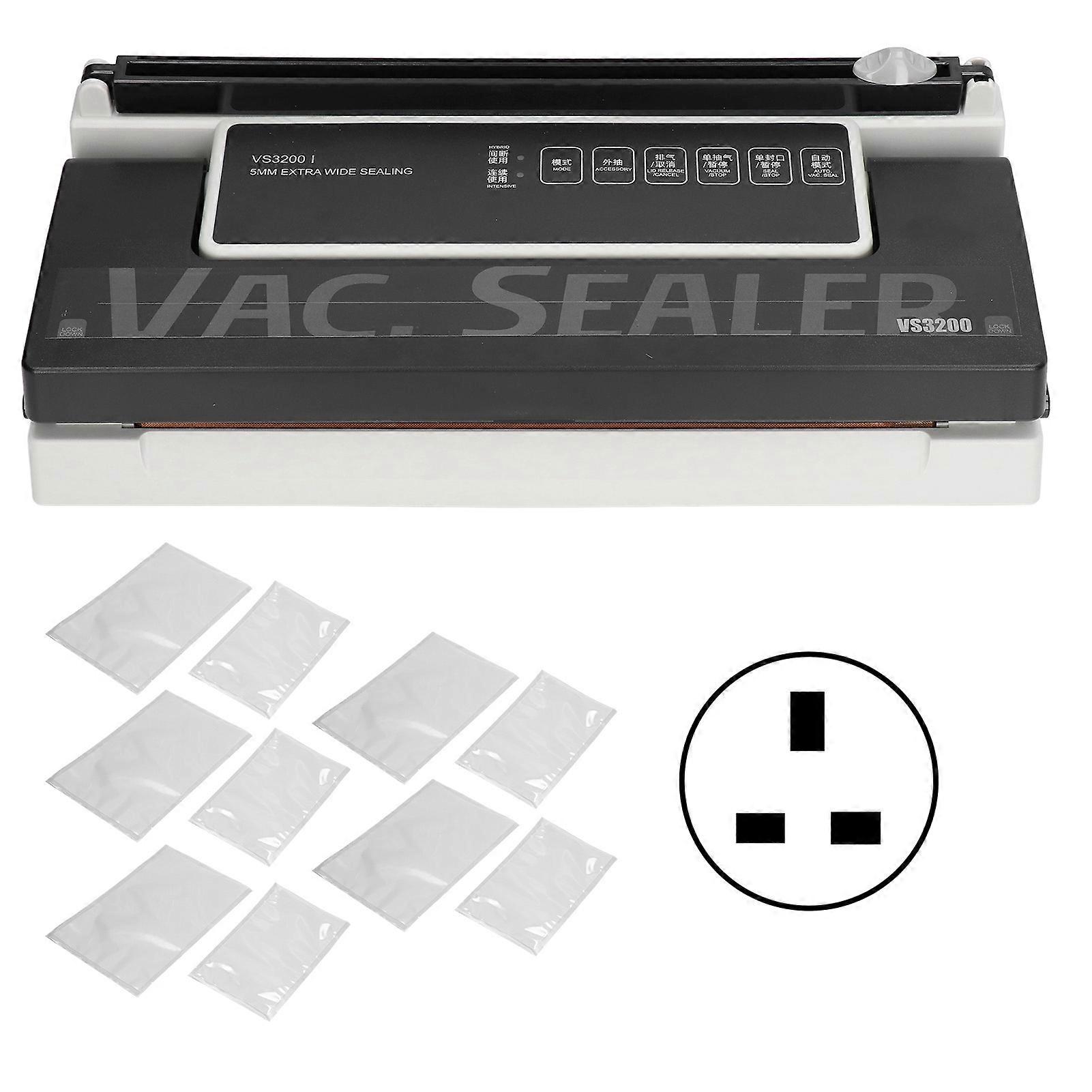 170 واط 5 مم آلة ختم الفراغ مع كيس 180 مل آلة تعبئة المواد الغذائية متعددة الوظائف فراغ السدادة المملكة المتحدة التوصيل 220 فولت