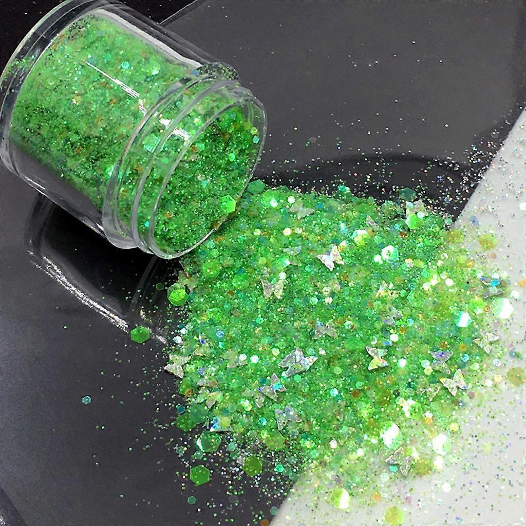 10ml/Box Holographic Heart Star Shape Sequins Colorful Bright Sparkling Glitters