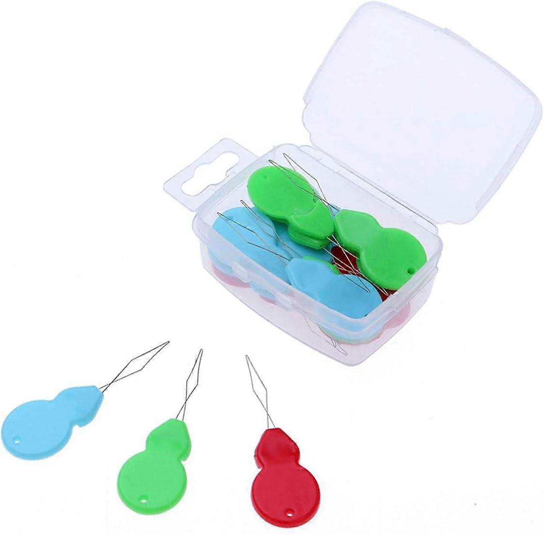 Needle Threader for Hand Sewing 20 pcs Plastic Threader with Transparent Box for Sewing Craft Projects