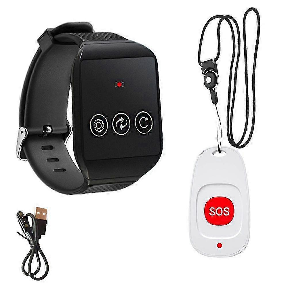 Caregiver Pager SOS ασύρματο αδιάβροχο σταθερό σύστημα προειδοποίησης νοσοκόμων δόνησης σημάτων φορητό απομακρυσμένο