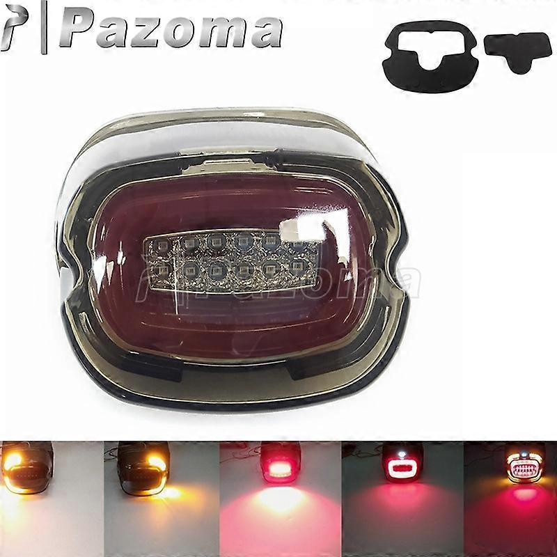 LED Tail Light Motorcycle Rear Signal Light License Plate Light Red Brake Tail Lamp For Harley Dyna Sportster Touring SoftailMotor Vehicle Lighting