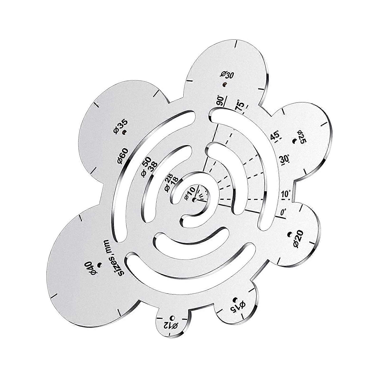 Angle Ruler Round Home Tools Stainless Steel Various Surfaces Silver DIY