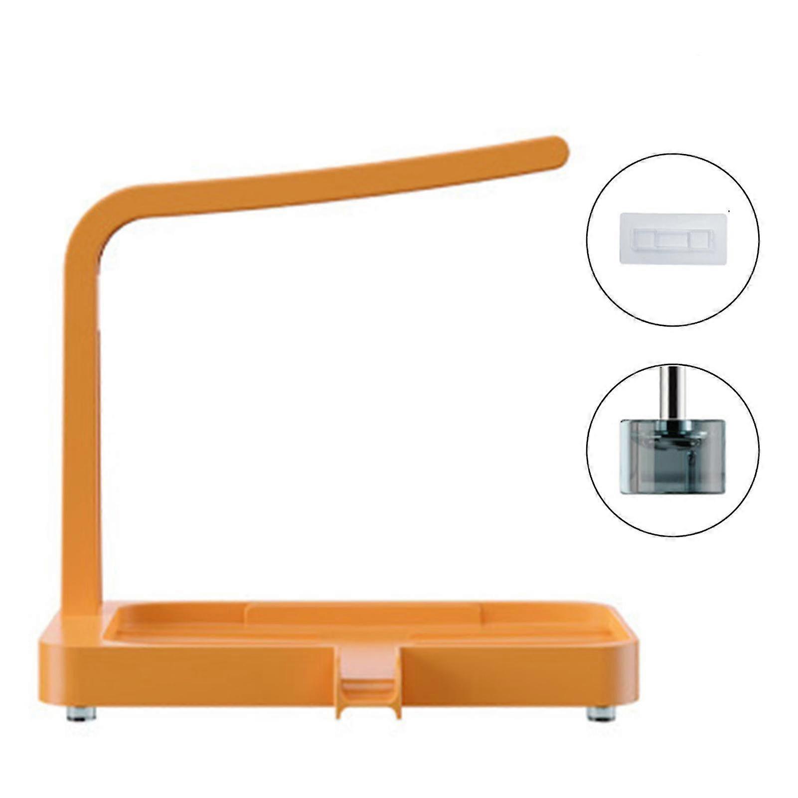 Kitchen Sinks Storage Basket Sink Caddy Shelf 2 In 1 Countertop/wall Mounted Sink Storage Drain Orange