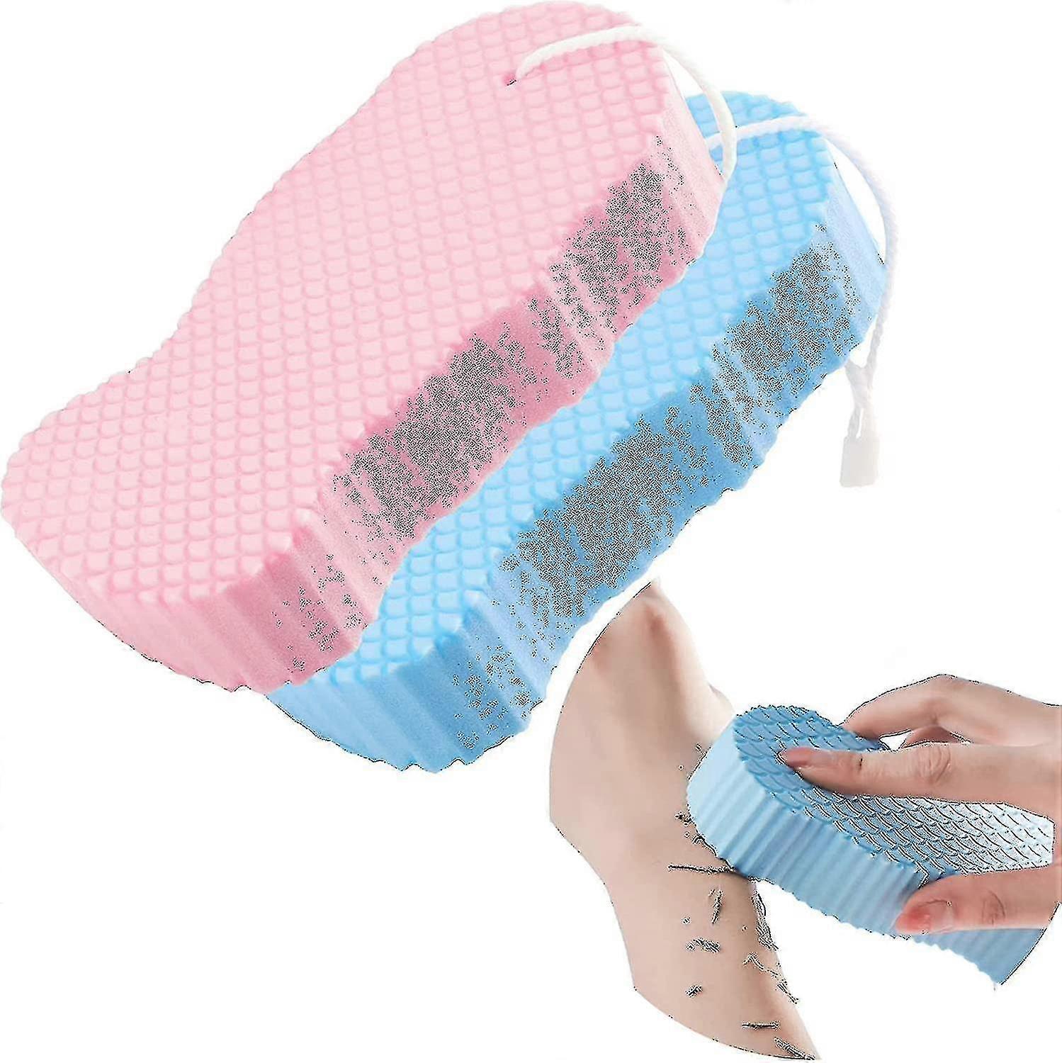 2pcs Bath Sponge, Super Soft Exfoliating Bath Sponge Dead Skin Remover