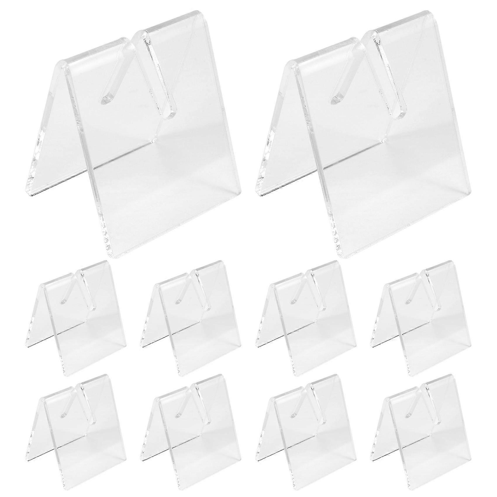 10 stk. klare akryl knivblad display stativholdere foldekniv display stativ holder lommekniver showcase stativ