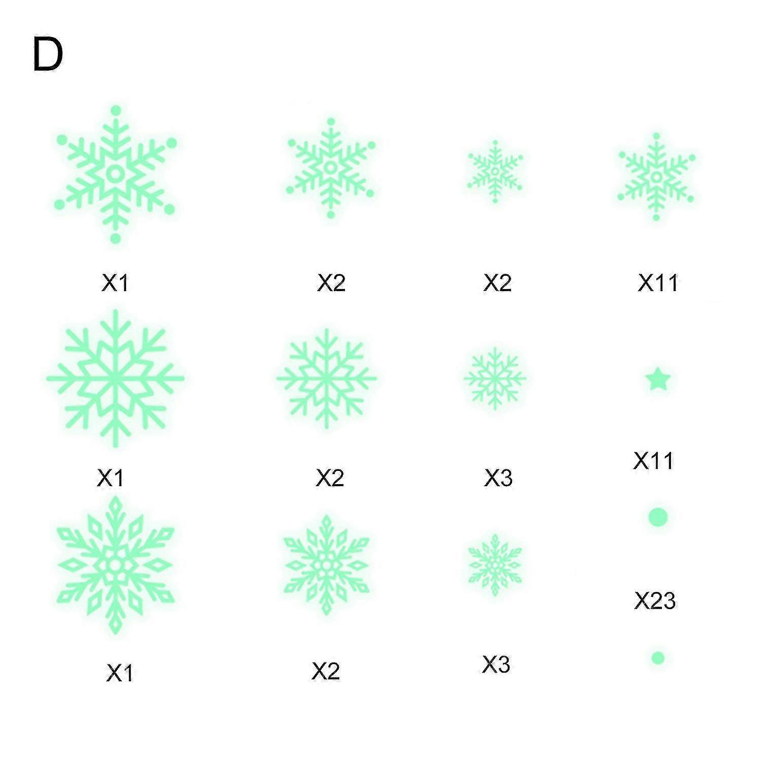 Adorable Snowflake Shape Window Sticker Decor for Home Christmas Decoration