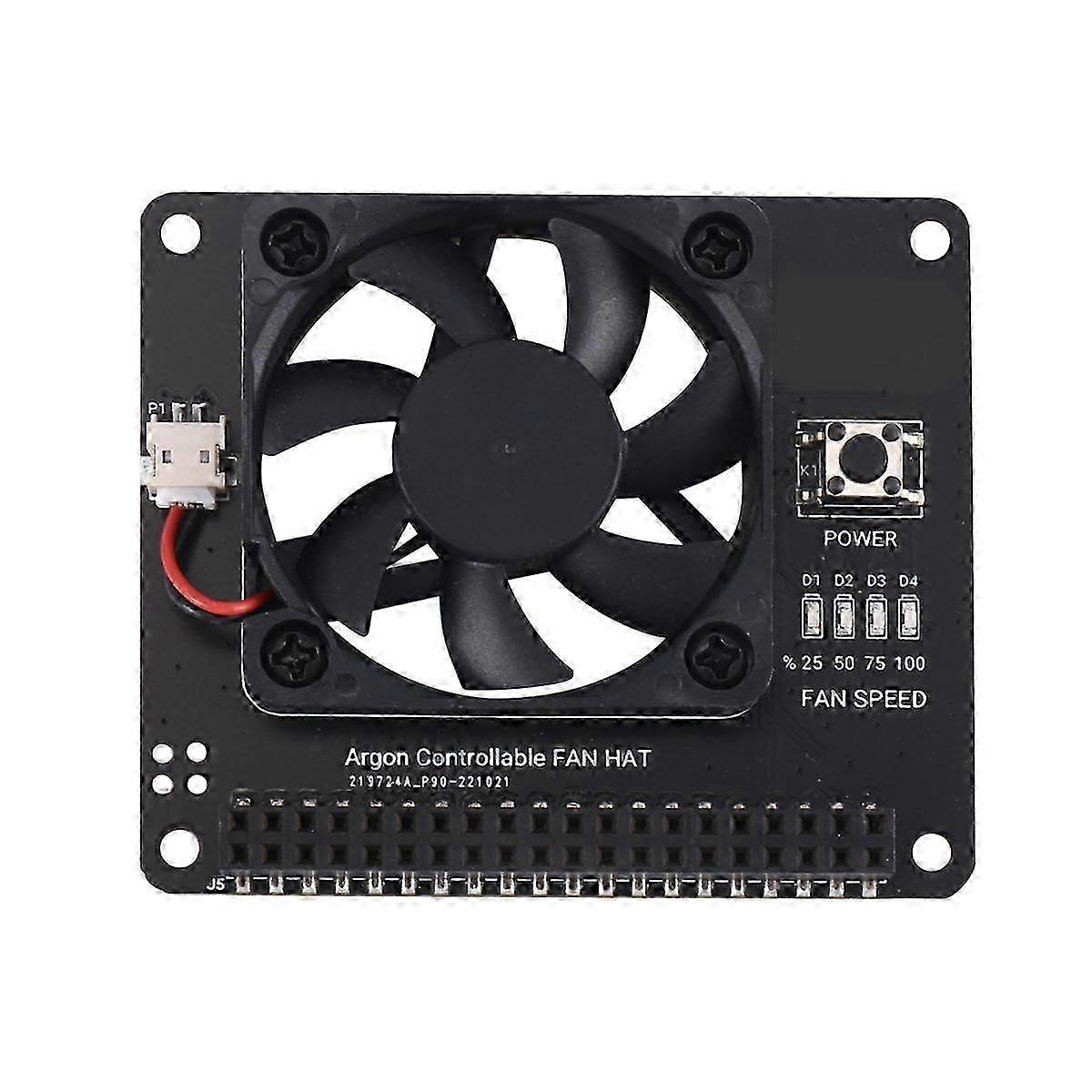 Fan Hat For 4b 3b+ 3b Pwm Software Control Fan Function Power Button Fit For Neo Case For Pi 4