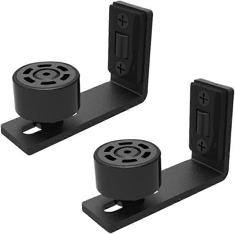 pair of adjustable floor guide for sliding gate, sliding door track, 2 doors (no groove on the door, no drilling of the floor)
