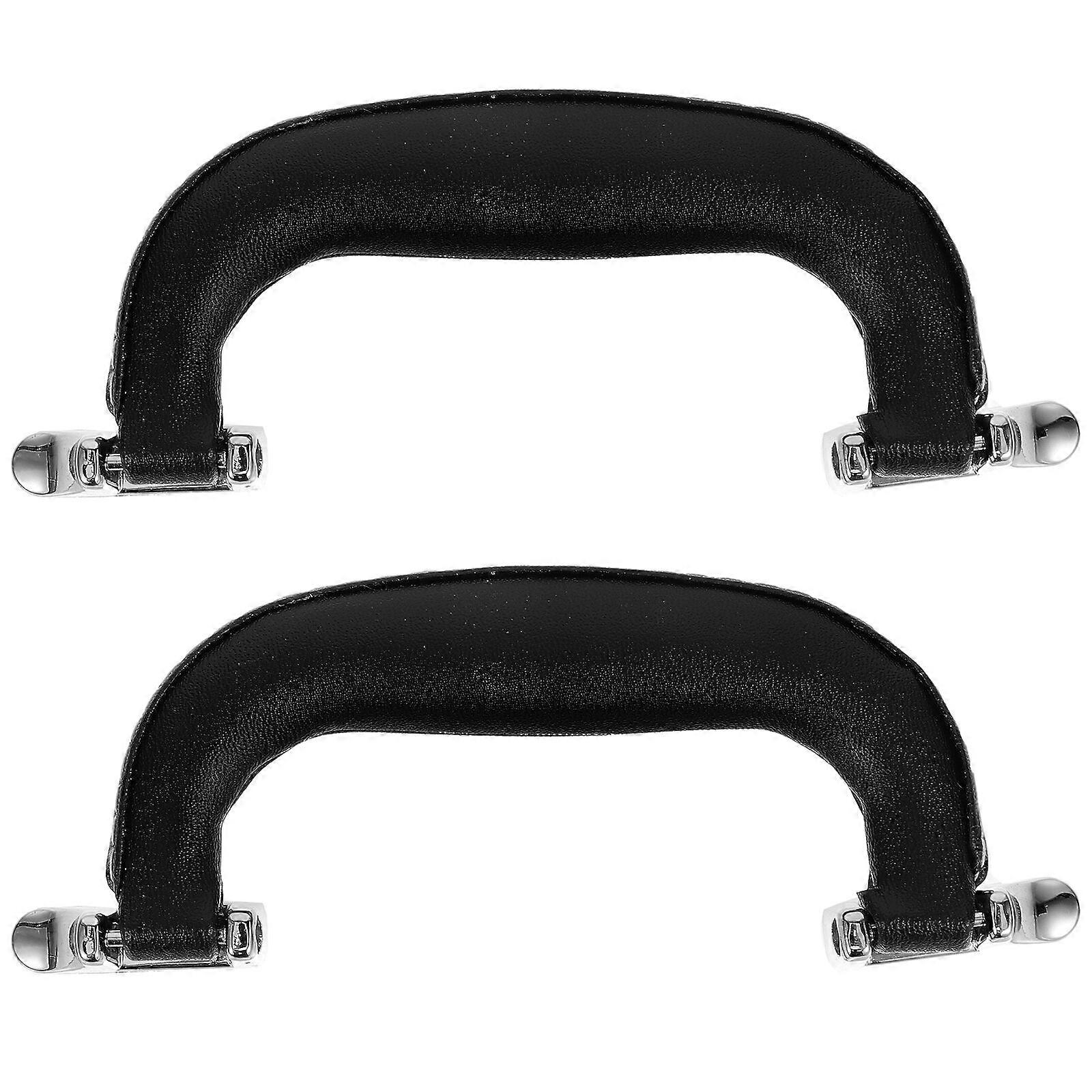 2pcs Suitcase Handle Leather Luggage Case Leather Handle Toolbox Handle Supply