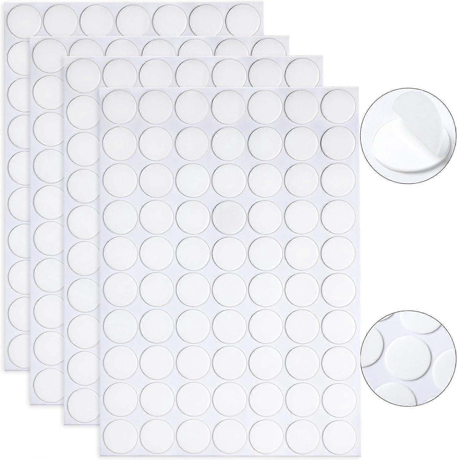 10Sheet 20mm Double-Sided Adhesive Tape Stickers Removable Round Putty Clear Sticky Tack