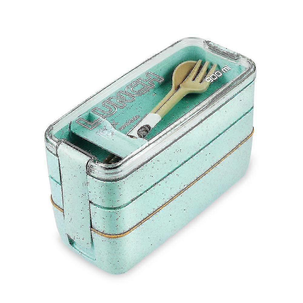 Bento Box Lunch Box, 3 In 1 Compartment Container, Leak-proof Eco-friendly Stackable -aya