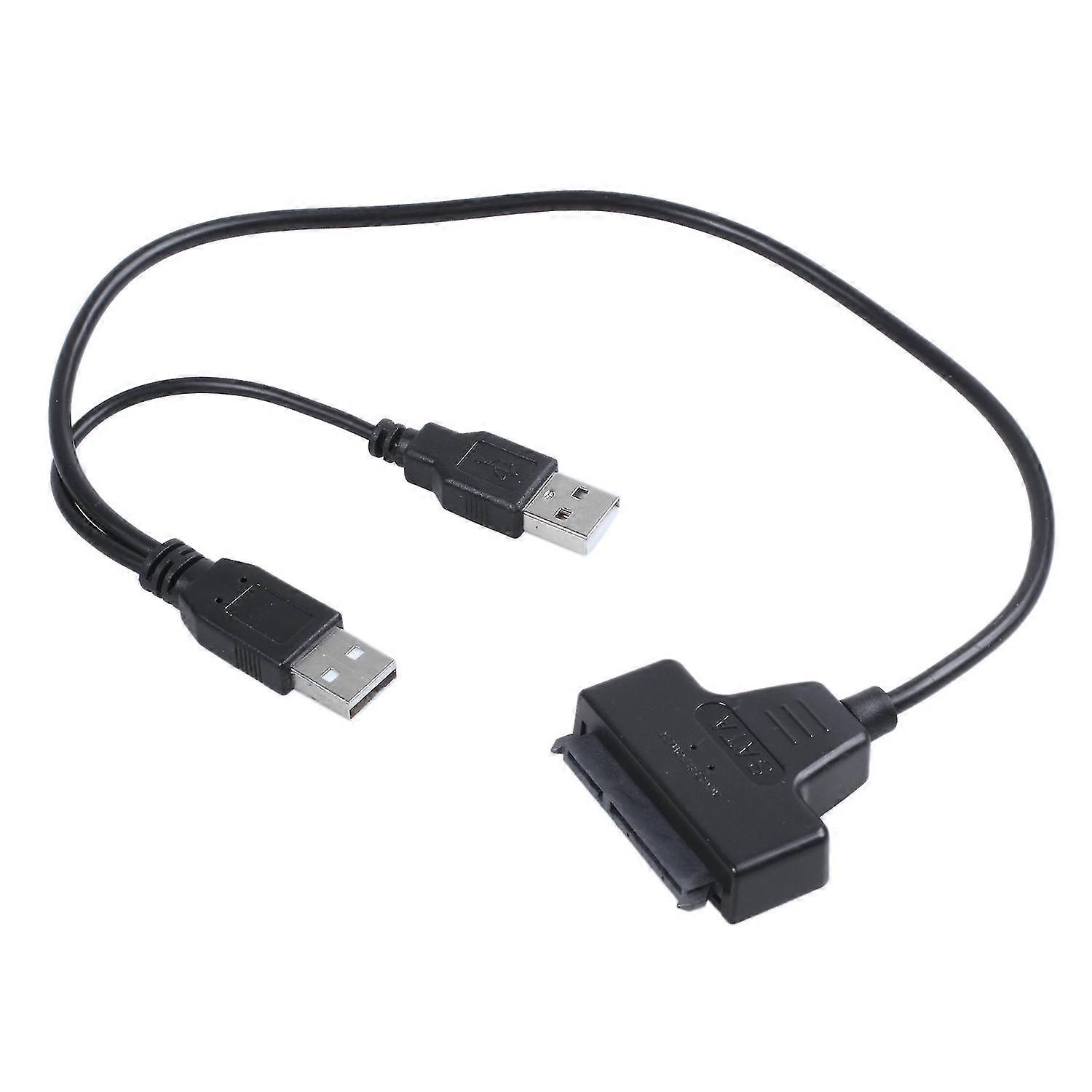 Usb2.0 To Sata Adapter Cable 48cm For 2.5 Inch External Ssd Hdd