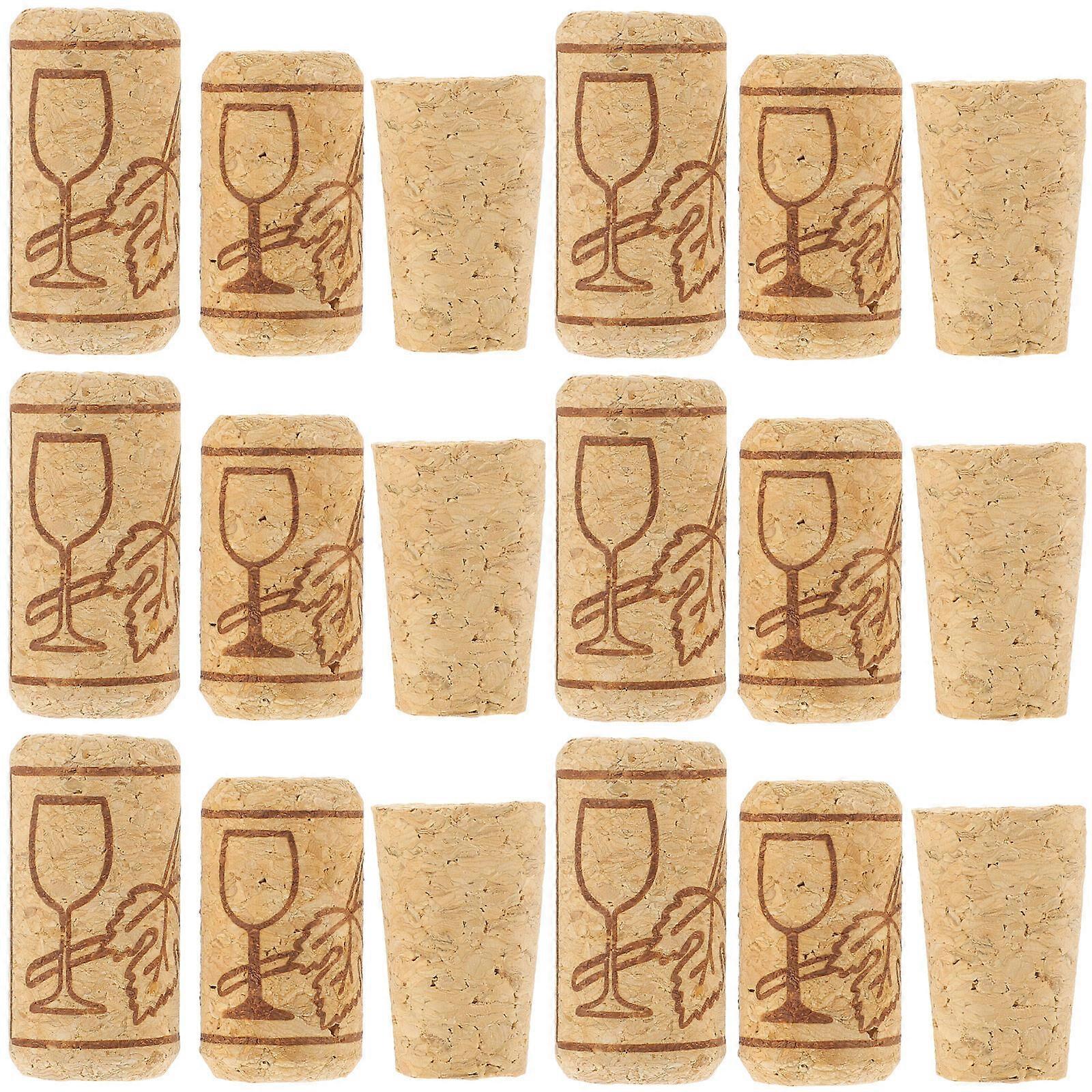 60pcs Red Wine Bottles Cork Stoppers Bottle Cork Replacement Bottle Patterned Corks