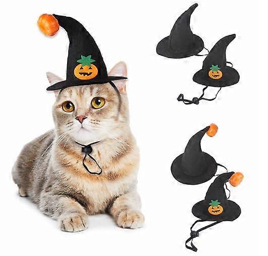 Halloween Cat Witch Hats Kittens Cosplay Party Cat Pet Costume