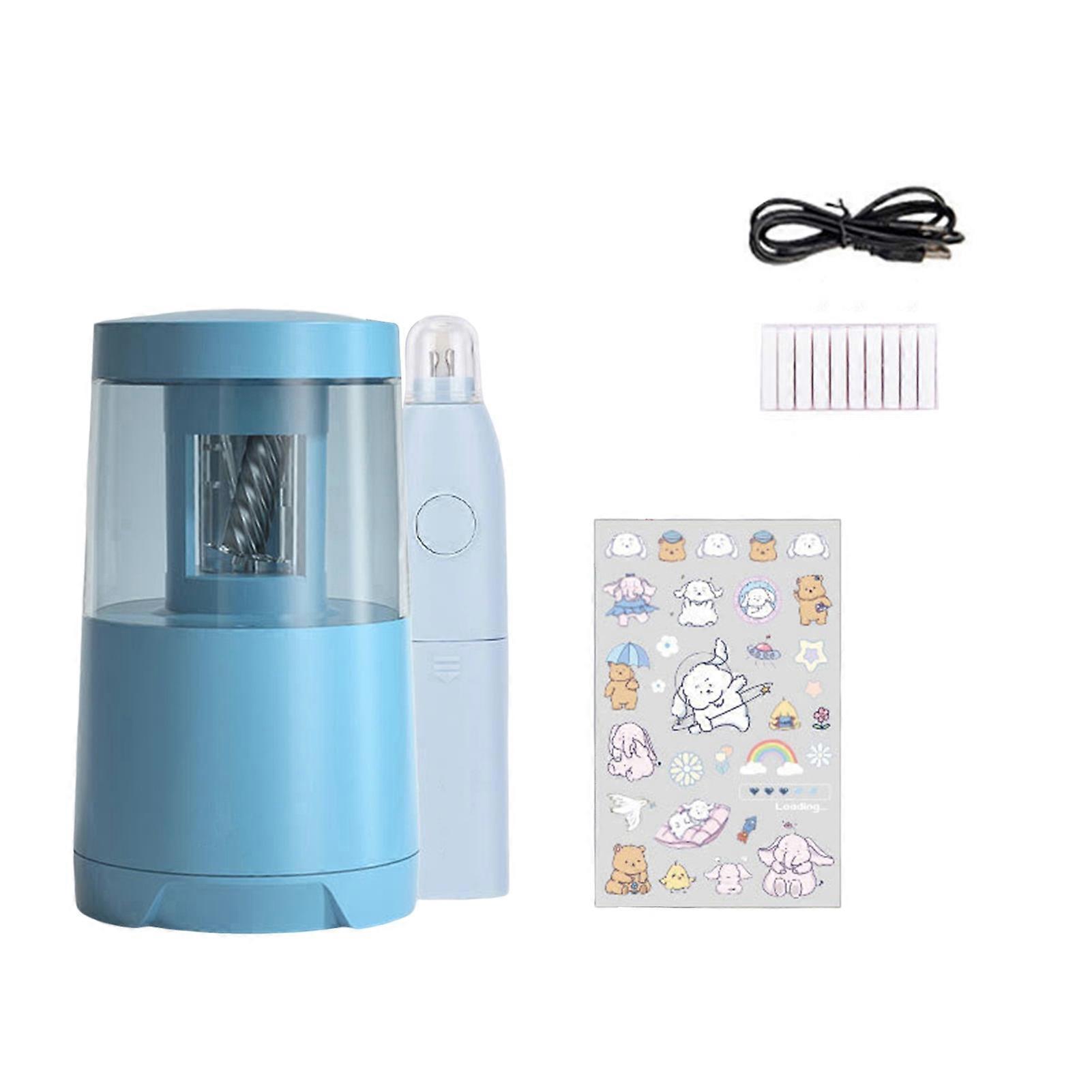 Automatic Sharpener Super Sharp Heavy Duty Over-heating Protection Stationery Student Electric Colored Pencils Sharpener for School QingHai