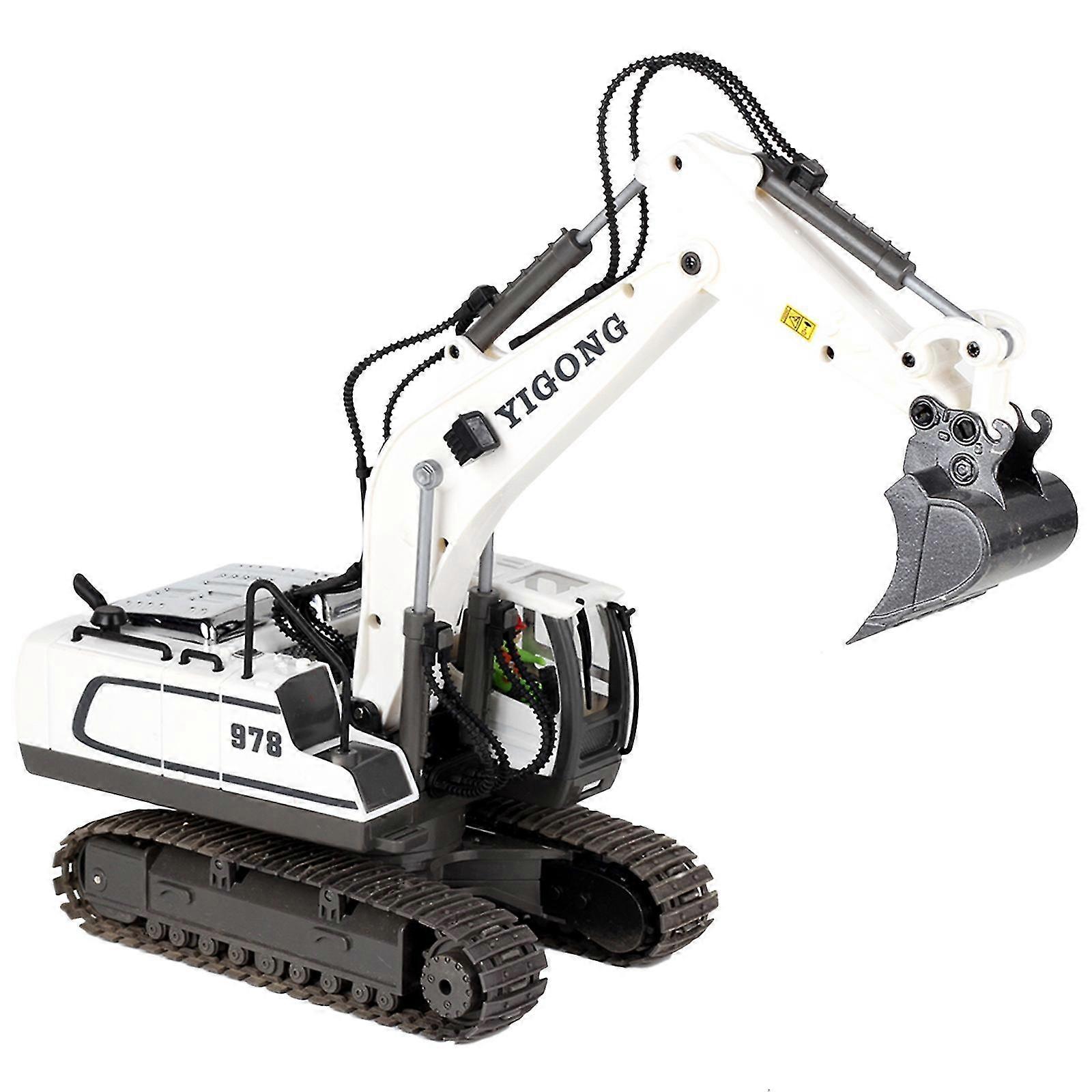 Excavator Toys For Boy Birthday Gift High Tech 11 Channels Durable Realistic Remote Controller