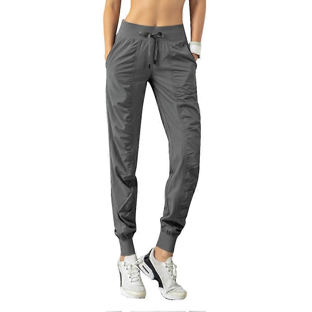 Naiwang Women's Solid Color Lace Up Jogging Casual Sweatpants