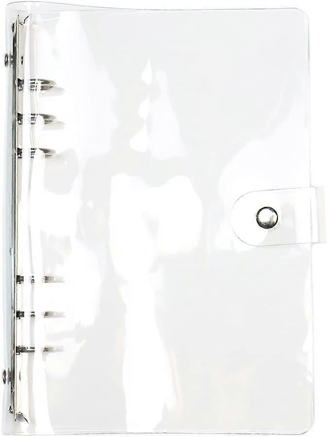 Clear Soft PVC Round Ring Binders Dia 20mm 6-Ring Binder Cover with Snap Button Closure for Loose Leaf Journal Planner A A5 - 6 Holes(170x235mm)
