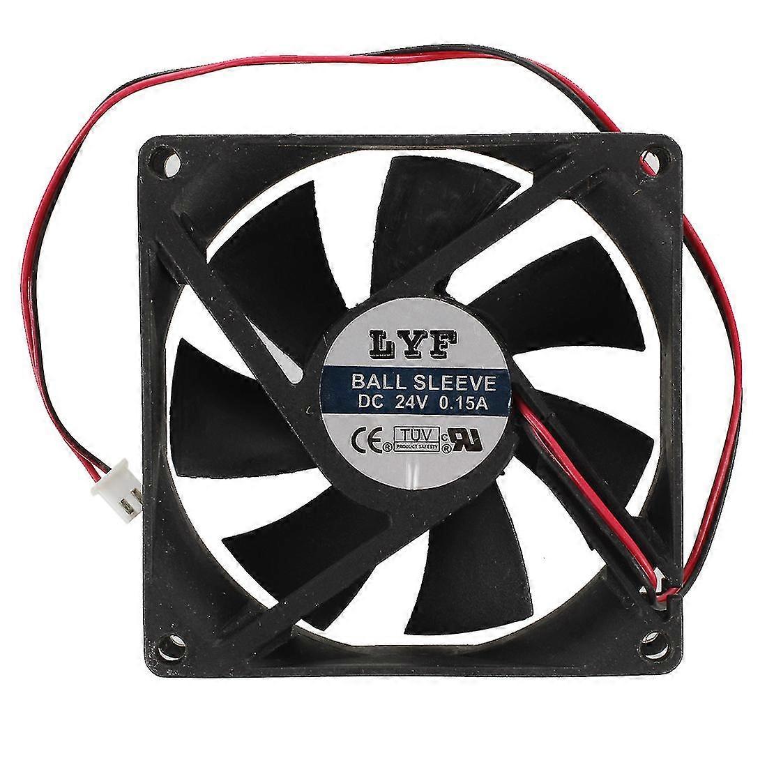 80mm X 25mm Brushless Dc 24v Pc Case Fan Black
