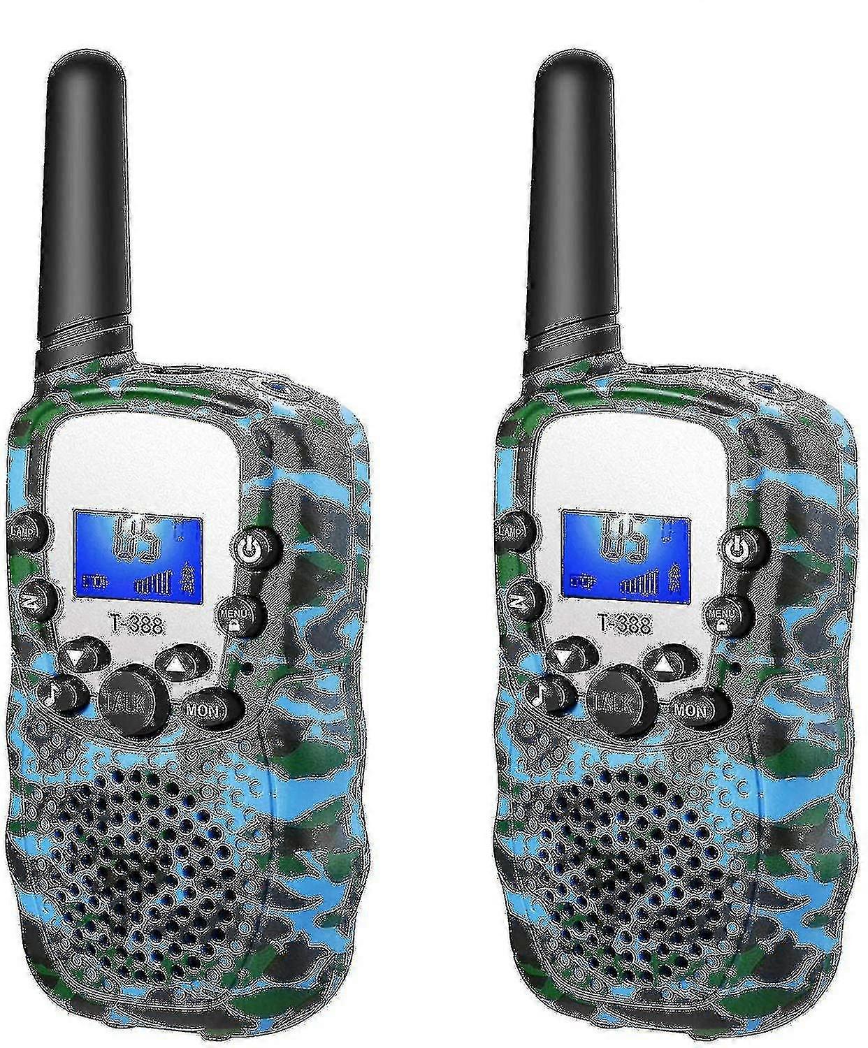 Walkie Talkies للأطفال 3 كم طويلة المدى الأطفال Walky Talky راديو محمول لعبة طفل ، لمسافات طويلة 22 قناة مع مصباح يدوي في الهواء الطلق التخييم المشي لمسافات طويلة