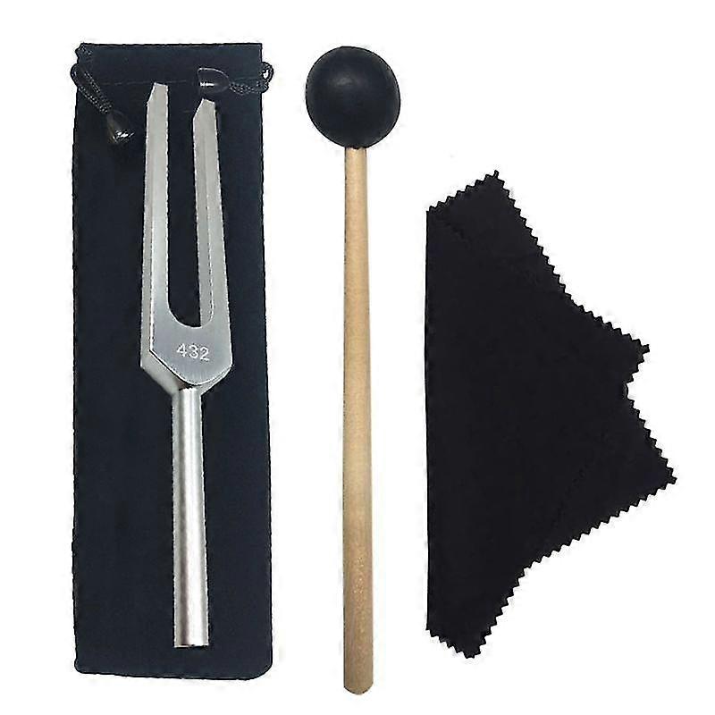 432 Hz Tuning Fork With Bag Mallet Cloth  For Ultimate Healing And Relaxation