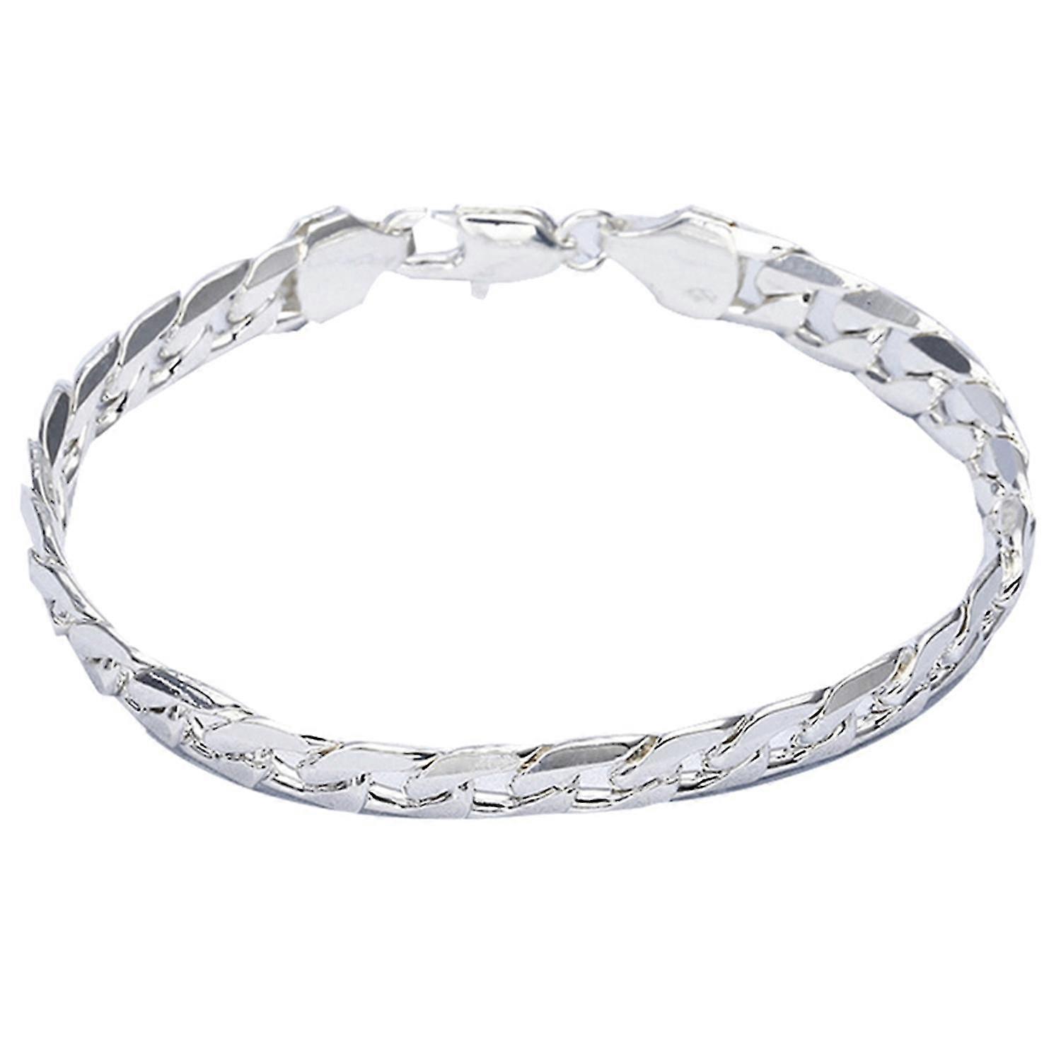 Chain Bracelet Glossy Hard to Tarnish Hip Hop Style Cuban Chain Bracelet for Gift