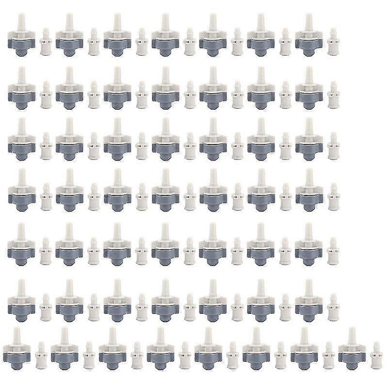 50Pcs Single Outlet Sprinkler with 50Pcs Inner Cone Large Single Hook Atomized Spray Irrigation-ylmyFit